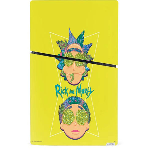 Adult Swim Rick and Morty Rick and Morty Portal Eyes PS5 Slim Digital Edition Console Skin